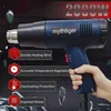 Warmtepistool 2000W 220V EU Plug Industrial Electric Hot Air Gun Thermoregulator Heat Gun krympning av termisk fläkt för lödning för lödning