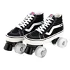 Inline Roller Skates Professional Adult Double Row Roller Skates Unisex Canvas Shoes Patins Sliding Inline Quad Sneakers Training 4-Wheel Size 35-46 230612