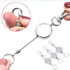 Schlüsselanhänger 15 Styles Reel ID Lanyard Namensschild Karte Ausweishalter Retractable Pull Key Ring Kette Ausziehbarer Gürtelclip Großhandel