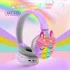 Hörlurar trådlöst Bluetooth -headset Tecknad headset med Microphone Girl Cartoon Cute Game Universal