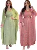 Robes décontractées basiques robe de soirée Eid diamant femmes musulmanes maille Abaya fête Ramadan Abayas Caftan caftan saoudien arabe Maxi Vestidos 2023 230613