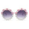 Sonnenbrille 2023 Diamant Damen Marke Designer Party Brille Blume Saison Perle Brillen Lunette de Soleil Femme