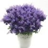 Kwiaty dekoracyjne Outdoor Silk UV odporny na UV Fałszywe rośliny sztuczna plastikowa lawenda