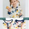 Sacchi a pelo Sacco a pelo per bambini con piedi Coperta indossabile Manica lunga Nuovo cotone per pigiama neonato R230614