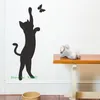 Ny anlänt katt lek vägg klistermärke fjärilar klistermärken dekor dekaler för väggar vinyl avtagbar dekal vägg väggmålning vardagsrum za869