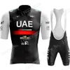 사이클링 저지 세트 사이클링 저지 UAE 팀 세트 남자 자전거 의류 도로 자전거 셔츠 정장 자전거 턱받이 반바지 MTB ROPA MAILLOT CYCLISME 230613