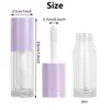 Bouteilles de stockage 6 ml 10 pièces Tube de brillant à lèvres Transparent avec bouchons colorés Portable conteneur vide bouteille rechargeable accessoires de voyage