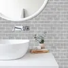 Wall Stickers Grey Tile Self-adhesive PVC Sticker Kitchen Bathroom Veranda Furniture WC Home Decor Art Mural Wallpapers Brick Pattern