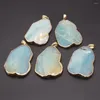 Colares com pingente 2023 Natural Gem Stone Irregular Amazonite Charms Para fazer jóias DIY Crafts Colar Acessórios Tamanho 35x53mm