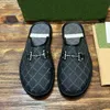 슬리퍼 디자이너 Mens Horsebit Slipper Slipon Sandal Elea 슬리퍼 캔버스 고무 밑창 플로프 플롭 플롭 플롭 게으른 신발 남성을위한 게으른 신발 선물 반 S J230614