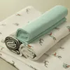 Blankets Swaddling color 4PCSPACK 100% Cotton Supersoft Flannel Receiving born Swaddle Bedsheet 7676CM 230613
