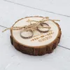 Other Event Party Supplies Personalized Ring Holder Custom Ring Tray Rustic Wedding Round Wood Slices Ring Bearer Proposal Engagement Gift Customized Names 230613