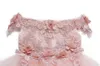 Fille Robes Hors Épaule Fleur Bébé Filles Robe Baptême Pour 1ère Année D'anniversaire Dentelle Fête De Mariage Baptême Vêtements Pour Bébés