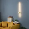 Lâmpada de parede led minimalista decoração de sala de estar moderna luz longa para casa quarto back ground arandela dispositivo de iluminação