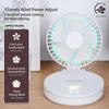 Ny USB Small Fan Wireless Table Fan Rechargeble Ultra-Quiet High Quality Cooling Ventilador Portable Mini Fan With Night Light