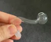 Rensa Pyrex Glass Oil Burner Pipe 10mm Man Foint Sherlock Rökning Rör Bubbler Rör för vattenrör Bong Glasadapter Oil Nagelrör
