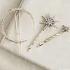 Клипы для волос (3 ПК / набор) Дизайн Star Moon Atrestone Clip Hairpins модные аксессуары женские ювелирные изделия
