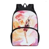 Schooltassen FORUDESIGNS Gymnast Balletdanser Art Rugzakken voor meisjes Junior High Kinderen Schooltassen Kid Girl Large Book Bag Satchel