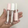 Vorratsflaschen 25 Stück transparente Lipgloss-Röhrchen mit großem Pinselstab, rosa, weiß, 6 ml Lipgloss-Röhrchen, kosmetischer flüssiger Lidschattenbehälter