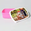 Sublimation Kinder Lunchboxen Rohlinge Kunststoff Lebensmittelbehälter Student Schule Outdoor Tragbare Snacks Boxen DIY
