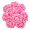 Decoratieve Bloemen 6cm Glitter Foam Rose Kunstbloem Bruidsboeket Bruiloft Decoratie Feest Taart Geschenkdoos Nep Krans