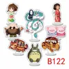 Key Rings 9Pcs/Set Anime Spirited Away Acrylic Stand Model No Face Man Cartoon Figure Decoration Action Plate Toys 230614