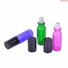 400pcs Refillable 5ml ROLL ON GLASS BOTTLES ESSENTIAL OIL Steel Metal Roller ball fragrance PERFUMEshipping Wusjf