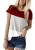 Women's T Shirts 2023 Style Pregnant Women Striped Stitching Short-sleeved Breastfeeding Top T-shirt