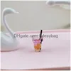 Charms Handmade Resin Fruit Drink Beverage Pendant 3D Lemon Bottle Charm For Diy Jewelry Accessories Pen Decor Craft Drop Delivery Smt5G