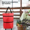 Storage Baskets Shopping Cart with Wheel Reusable Supermarket Tug Bag Oxford Easy Installation Folding Waterproof HighCapacity for Camping Trip 230613