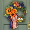 Flores decorativas Simulação Guirlanda Decoração Porta Pendurado Festivo Vestir Adereços Parede