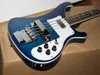 Custom 4003 Electric Bass bleu 4 cordes Guitare basse électrique Nouveau style