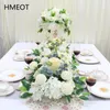 Gedroogde bloemen aanpassen kunstmatige bloemen witte roos pioen bloemstuk bruiloft tabel middelpunt bal partij boog decor achtergrond 230613