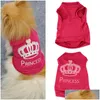 Dog Apparel New Pet Cat Costume Small Clothes Cute Puppy Kitten Tshirt Summer Vest Shirt For Spring Drop Delivery Home Garden Supplie Dhsog