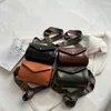 Kvällspåsar Oljevaxläder Vintage Crossbody Pu mobiltelefon axelväska messenger mode daglig användning för kvinnor plånbokhandväskor