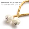 Tringles à rideaux 2PCS Pearl Magnetic Clip Holders Tie Back Boucle Clips Hanging Ball Decor Accessoires 230613