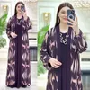 Etnische Kleding 2023 2 Stuks Set Afrikaanse Jurken Voor Vrouwen Zomer Elegante V-hals Lange Mouwen Polyester Afdrukken Jurk Moslim Abaya