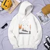 Erkek Hoodies iskeletleri meditasyon ve yalnız kal, adam kapüşonlu moda harajuku vintage açık kapşonlu polar tasarımcı giyim