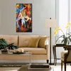 Moderne impressionniste toile mur Art sale danse peint à la main rue paysage peinture pour appartement décor