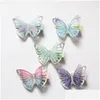 Accessori per capelli New Baby Butterfly Design Clips 20Pcs / Lot Cute Kids Novità Garza all'ingrosso Glitter Princess Drop Delivery Maternità Dhv0M