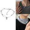 Tour de cou mode coeur pendentif collier doux Cool métal fleur chaîne clavicule fête bijoux cou