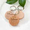 Other Event Party Supplies 20pcs Personalized My First Communion Party Favor Wood Keychain Customized Communion Souvenir Wooden Key Chain Gift For Guest 230613