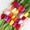 Dried Flowers 1PCS Artificial Silk Real Touch Tulip Bouquet Mariage Decor Diy Home Wedding Decorations Fake Flower