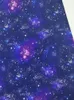 Tyg universum Galaxy Night Sky Dark Blue Astronomy Milk Way Fare Star Cotton Tyg Sewing Cloth Dress Textil Tissue 230613