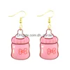 Charme Femmes Boucles D'oreilles Goutte À La Mode Dangler Hip Hop Filles Bijoux Mignon Doux Bouche Foudre Rouge À Lèvres Par Acrylique Balancent Goutte Livrer Smtza