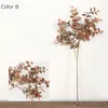 Dekorativa blommor Autumn Style Eucalyptus Leaf Indoor Simulation Silk Plants Fake Branch Potted Home Party Table Vase Flower Rack Decor