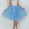 Saias 2023 Feminino Tule Saia Plissado Tutu Lolita Anágua Damas de Honra Sweet Party Midi Minivestido