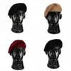 Bérets Armée Forces Spéciales Laine Noir Rouge Couleur Béret Chapeau Casquette MilitaireBérets2796482318s