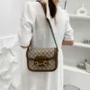 New Autumn Small Market Saddle Women's Light Luxury Network Red Fashion Versatile One Shoulder Crossbody 7889