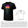 رجال القمصان Synth Mountain Sunrise T-Shirt قميص كبير القميص ملابس أنيمي بلوزة الرجال